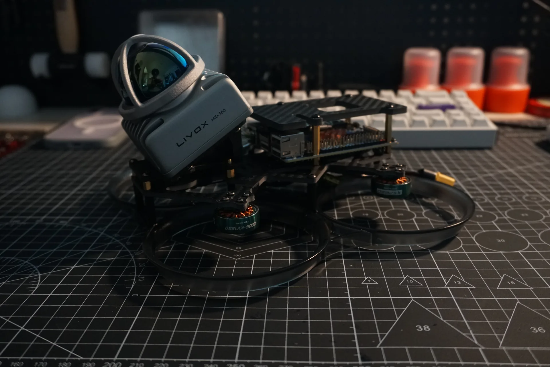 Photo of the actual FUNSKII compact UAV